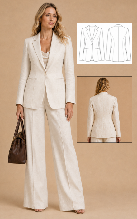 Modelo usando o Blazer Princesa